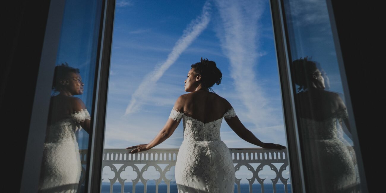 Sorrento wedding portraits with coastal views