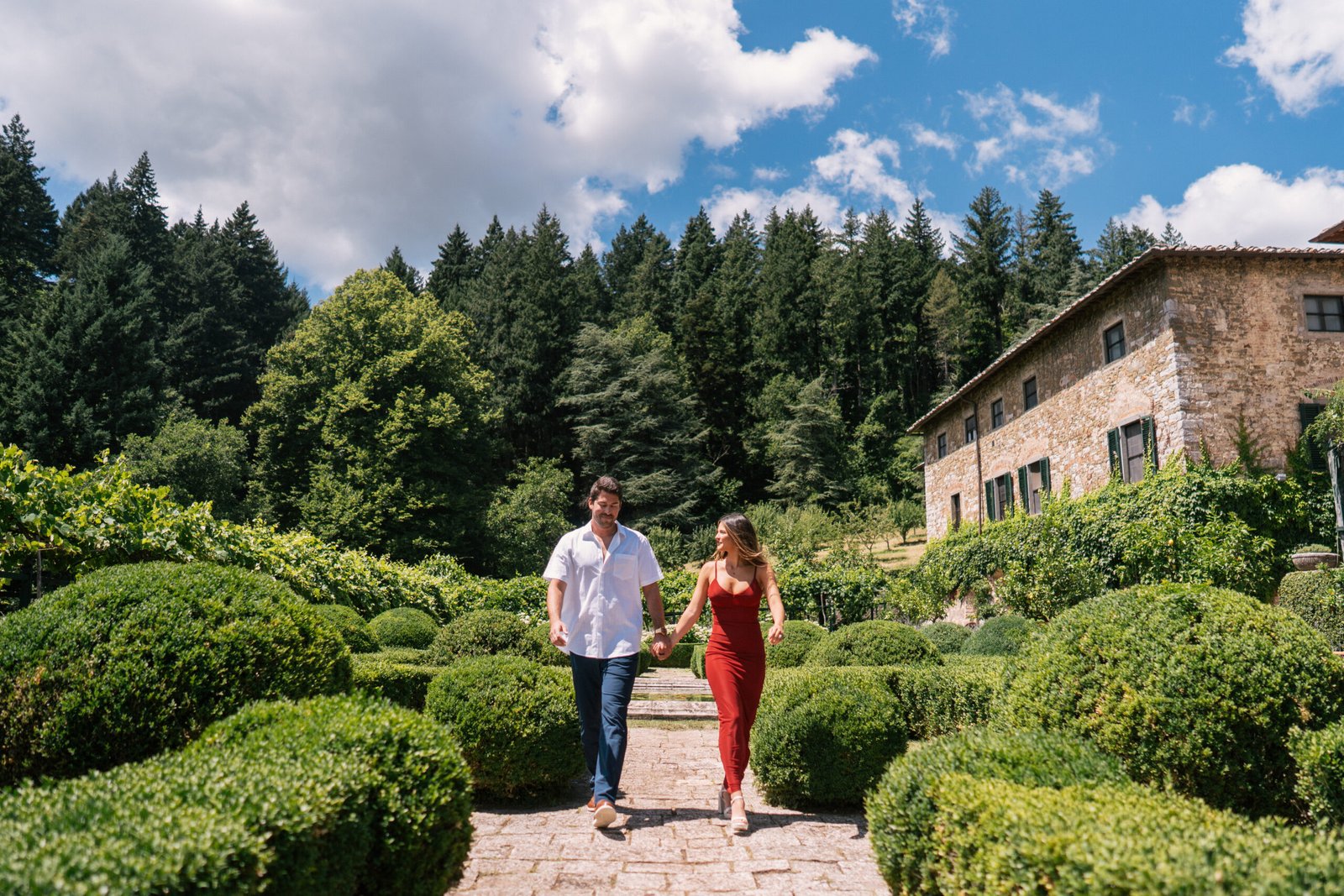 Emotional reaction to surprise proposal in Italy