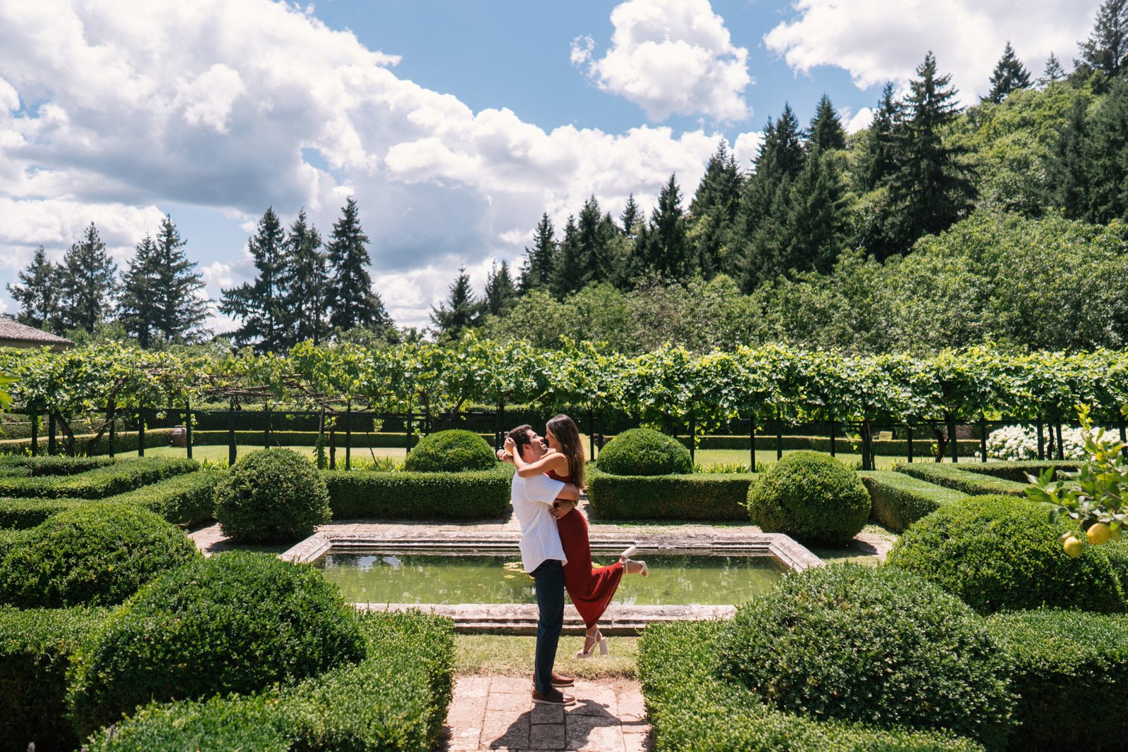 Picnic detail with bread, wine and flowers